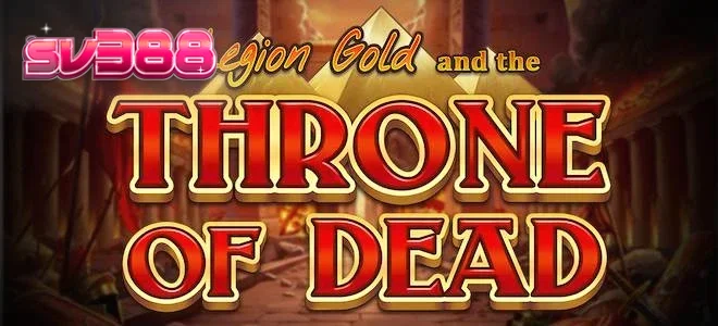 Tampilan visual game slot Legion Gold and the Throne of Dead dengan tema kuil kuno.